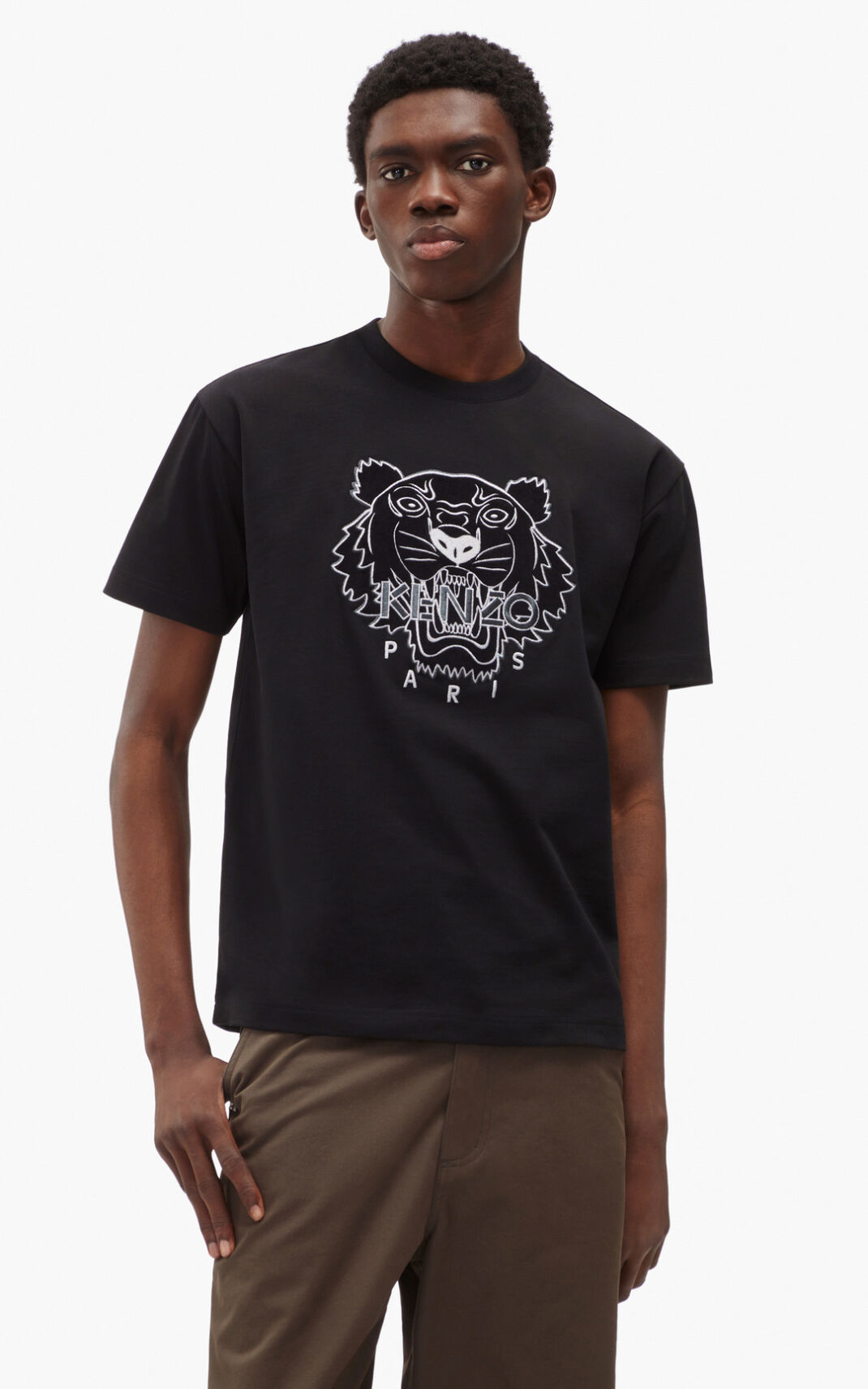 T Shirt Kenzo The Hiver Capsule Tiger Homme Noir | GNBR-95260